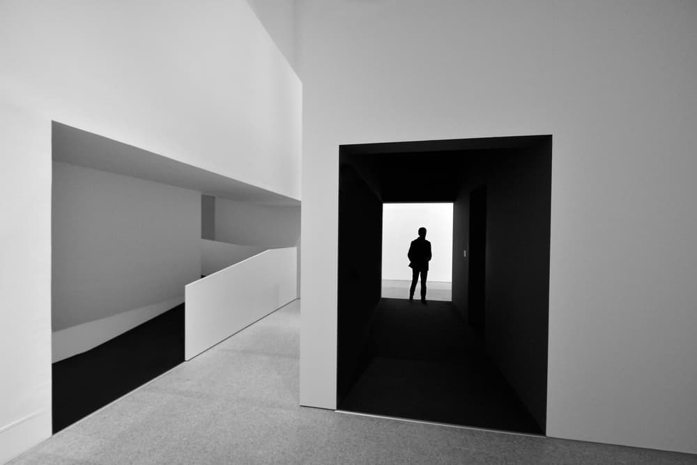 Minimalist Corridor Silhouette by Florentinus Joseph — canvas wall art
