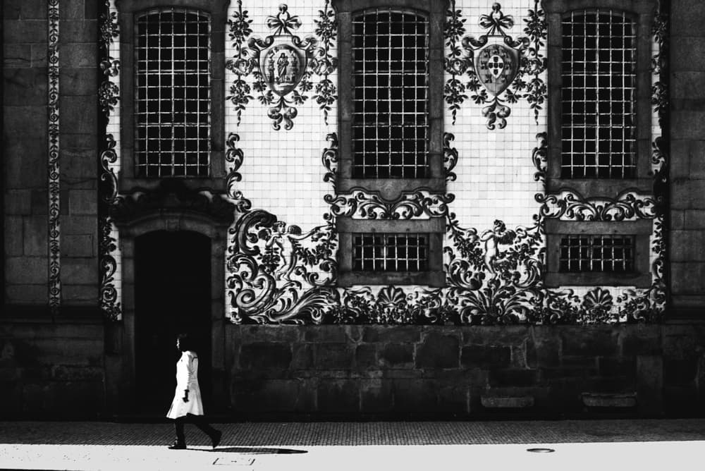 Elegant Stroll By Azulejos by Paulo Abrantes — canvas wall art