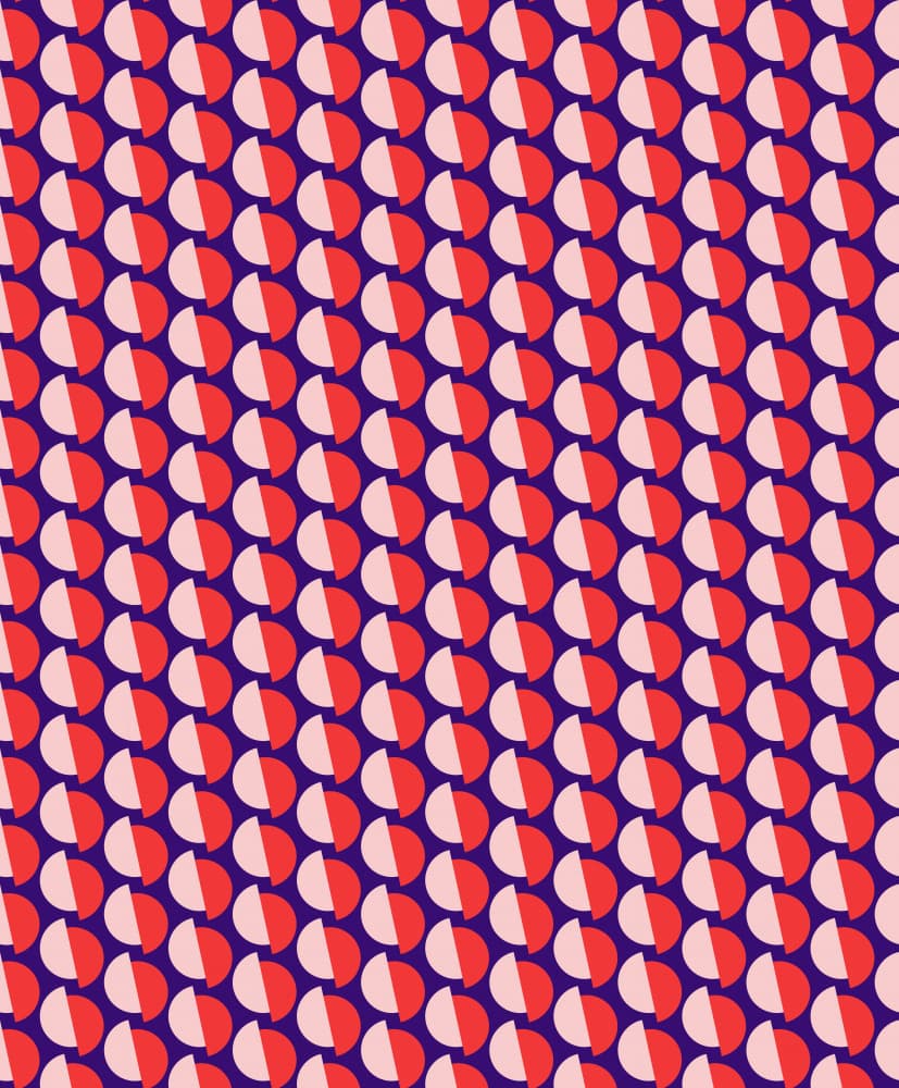 Vibrant Half Circle Pattern by Tetiana Kava Illustration — canvas wall art