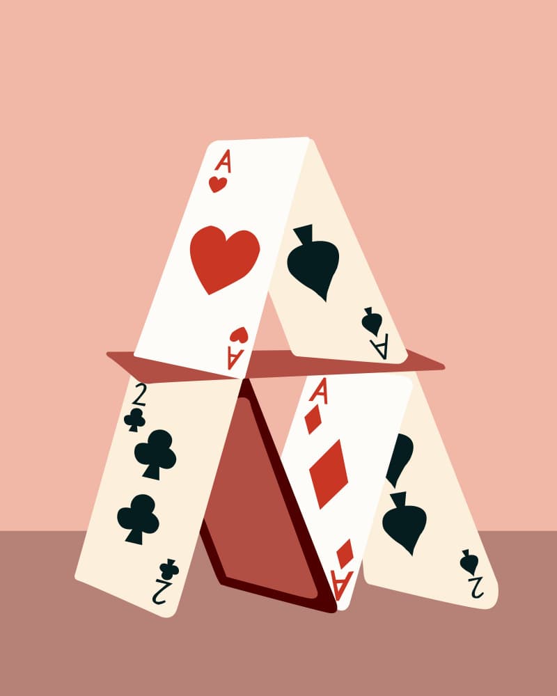 House of Cards by Uma Gokhale — canvas wall art