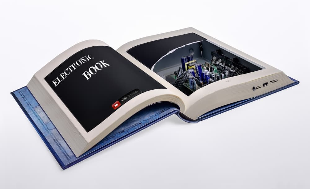 Electronic Book Concept by Jesús M. García — canvas wall art