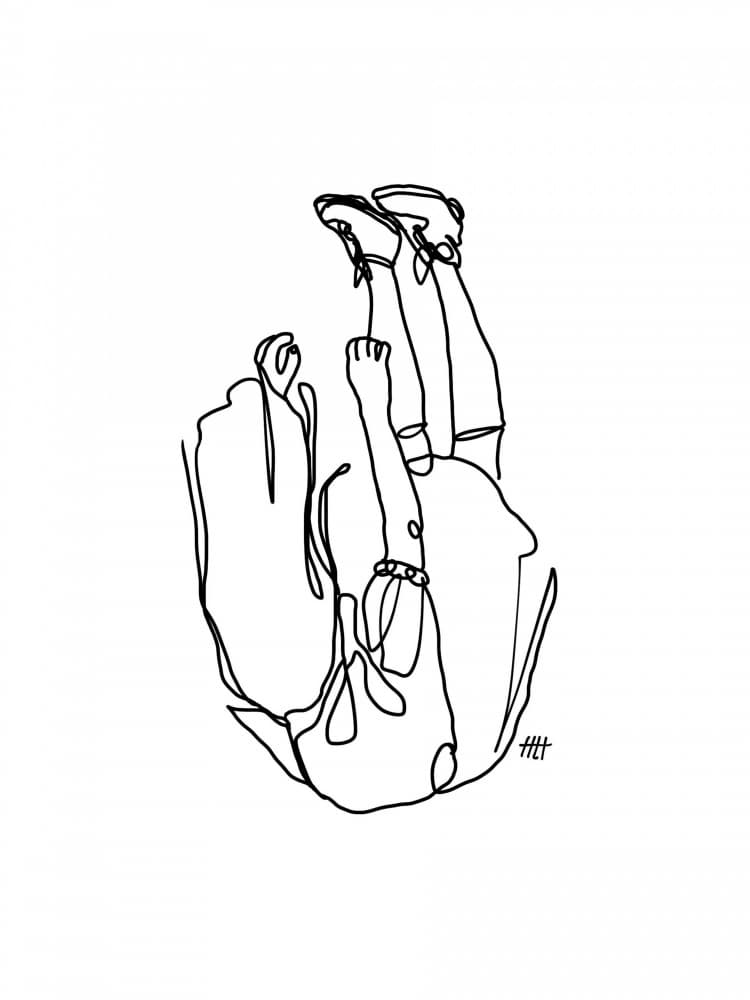Minimalist Inverted Figure by Hanna Lee Tidd — canvas wall art