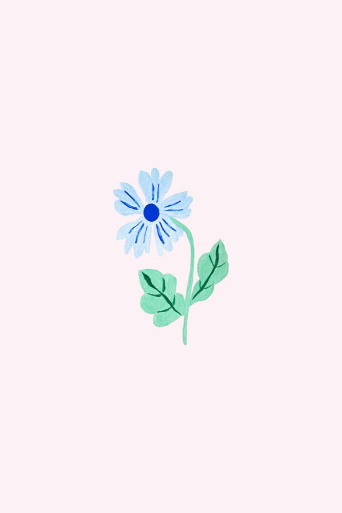 Delicate Blue Flower by Karen Menzenbach — canvas wall art