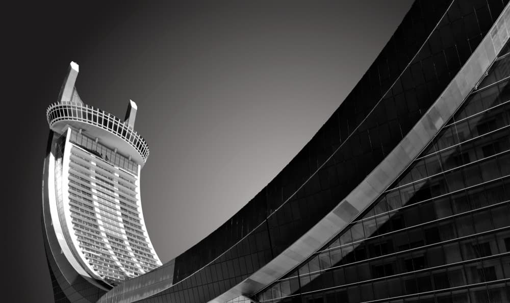 Sleek Urban Architecture by Erhard Batzdorf — canvas wall art