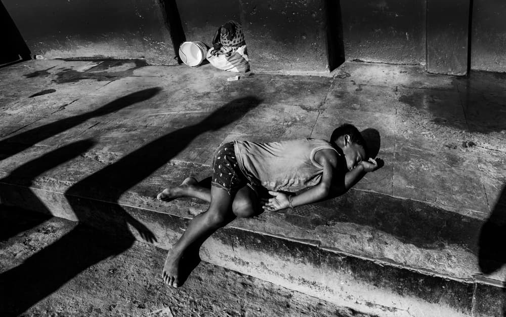 Sleeping Street Child by Joxe Inazio Kuesta Garmendia — canvas wall art