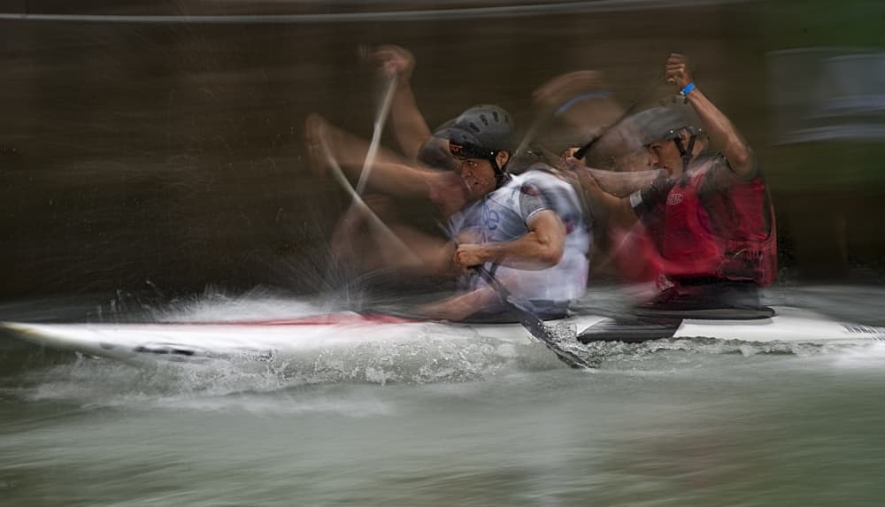Dynamic Kayak Racing by Milan Malovrh — canvas wall art