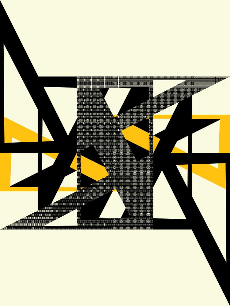 Dynamic Geometric Abstract by Petr Strnad — canvas wall art