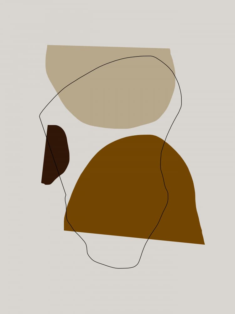 Organic Abstract Shapes by Juliana Sampaio Silva — canvas wall art