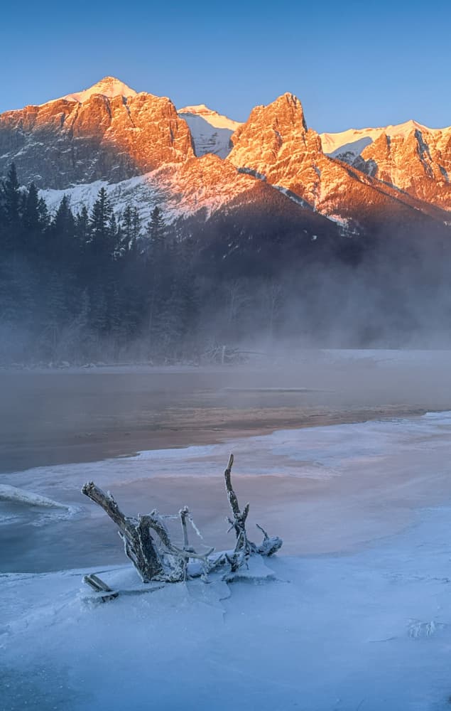 Golden Mountain Morning by Bing Li — canvas wall art