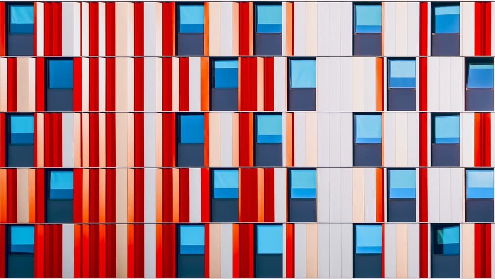 Vibrant Architectural Pattern by Christophe Staelens — canvas wall art