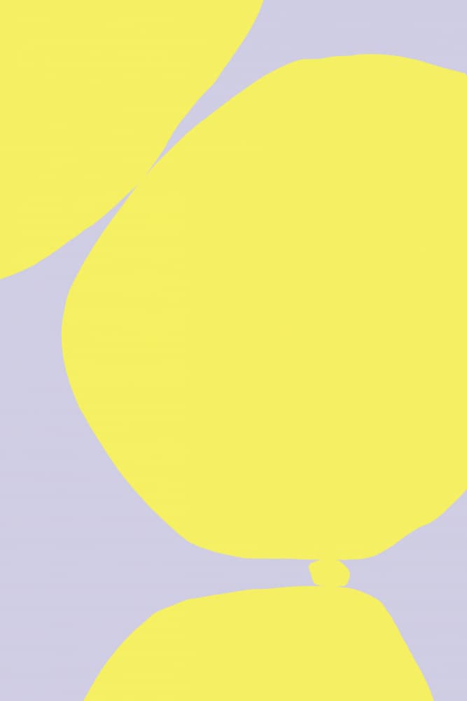 Organic Yellow Purple Shapes by Treechild — canvas wall art