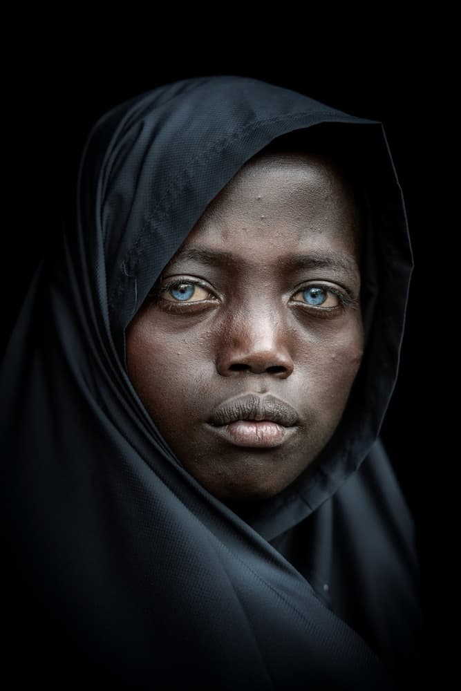 Mysterious Blue Gaze by Trevor Cole — canvas wall art