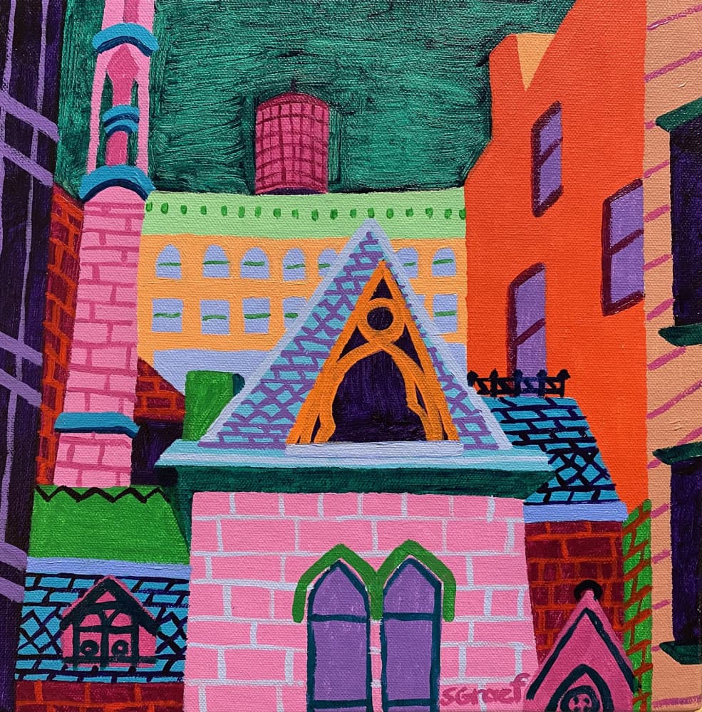 Side Street by Sue Graef — canvas wall art
