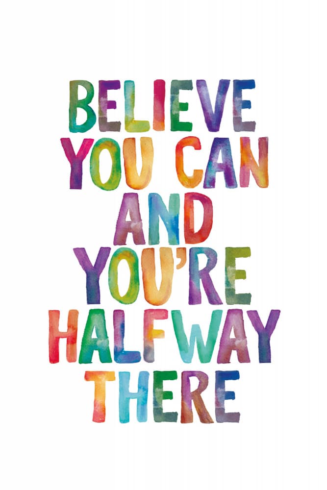 Colorful Believe Quote by Brett Wilson — canvas wall art