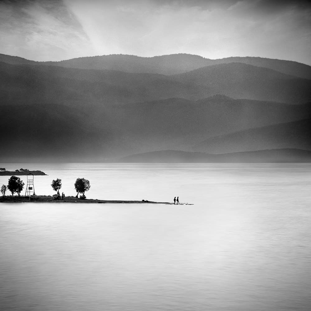 Peaceful Lakeside Walk by George Digalakis — canvas wall art