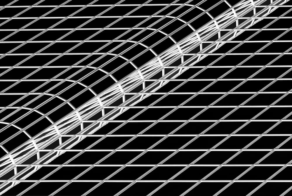 Abstract Grid Tunnel by Hans-Wolfgang Hawerkamp — canvas wall art