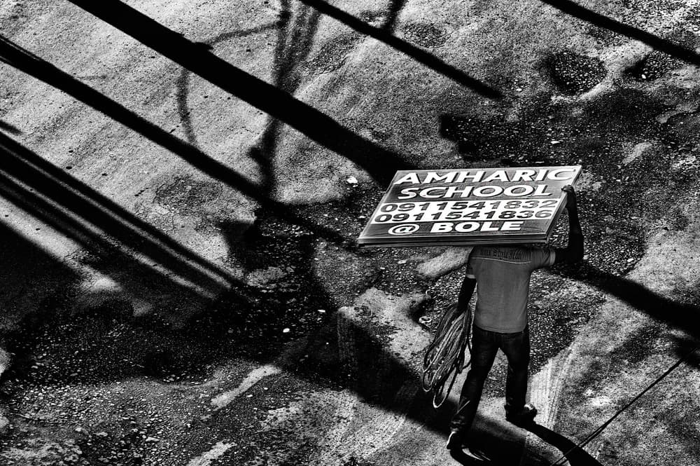 Amharic School Walk by Giovanni Cavalli — canvas wall art