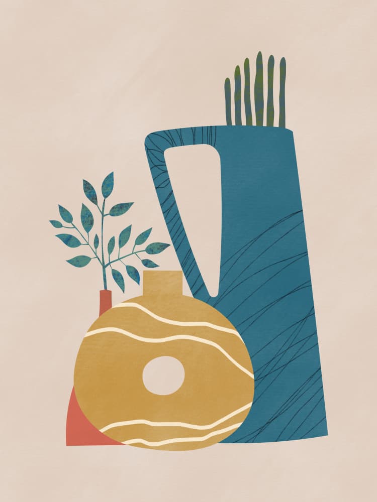 Modern Botanical Still Life by Little Dean — canvas wall art