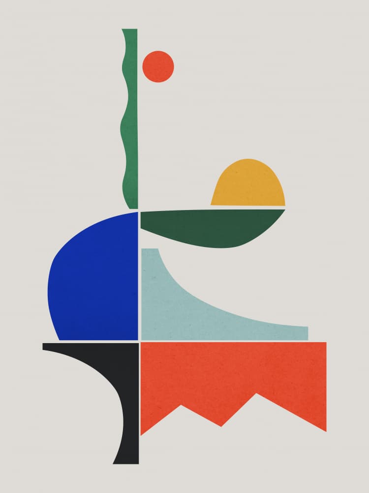 Modern Geometric Shapes by Vitor Costa — canvas wall art