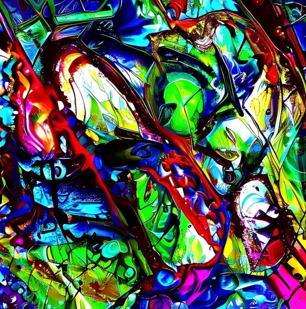 Vibrant Abstract Swirls by mnemonixART — canvas wall art