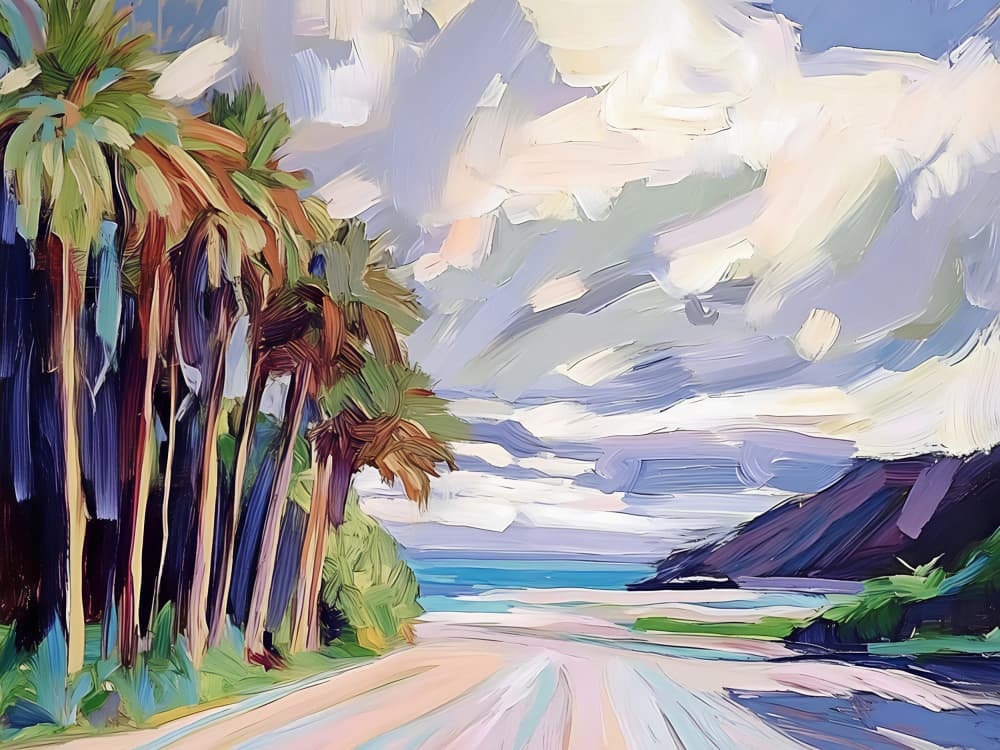 Tropical Beach Road by Avanesova Elena — canvas wall art