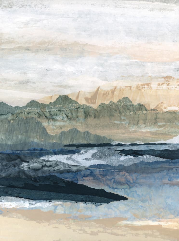 Muted Mountain Reflection by Lara Eckerman — canvas wall art