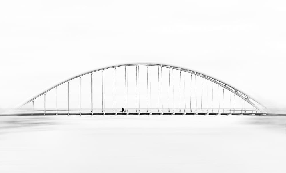 Minimalist Arch Bridge by Emma Zhao — canvas wall art