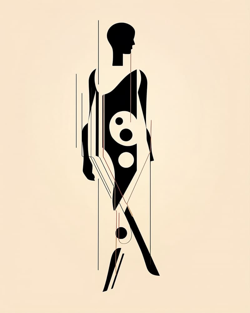 Abstract Fashion Figure by Emiliano Deificus — canvas wall art