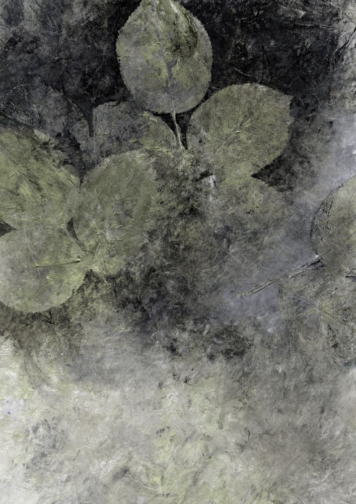 Dark Textured Leaves by Rosana Laiz Blursbyai — canvas wall art