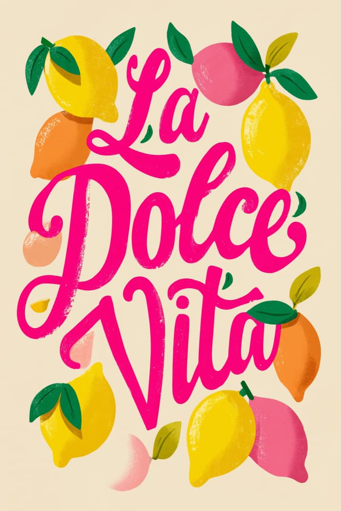 La Dolce Vita Lemons by Treechild — canvas wall art