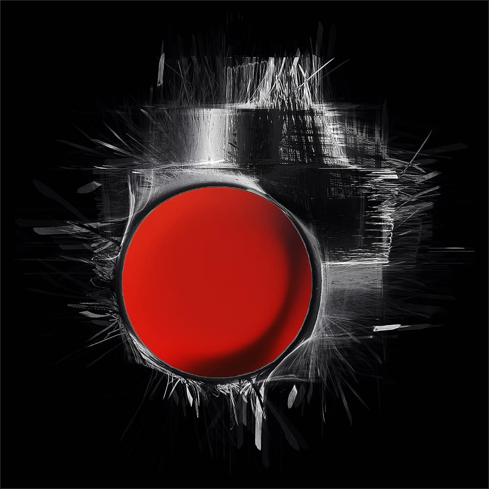 Red Circle Burst by Gilbert Claes — canvas wall art