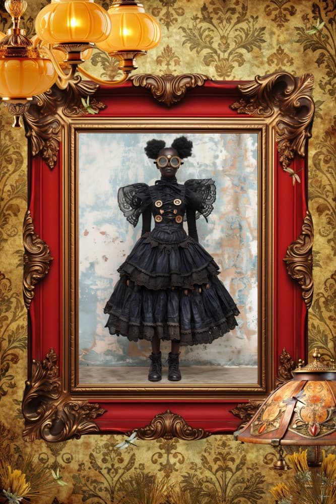 Gothic Steampunk Portrait by Sue Skellern — canvas wall art