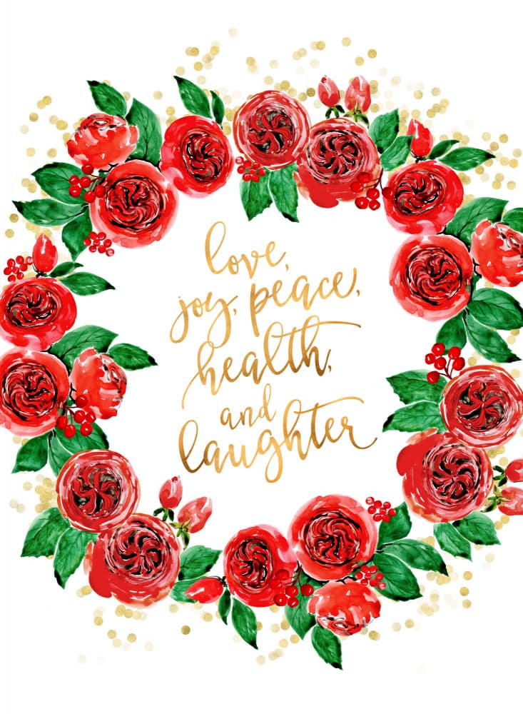 Golden Wreath Wishes by Rosana Laiz Blursbyai — canvas wall art
