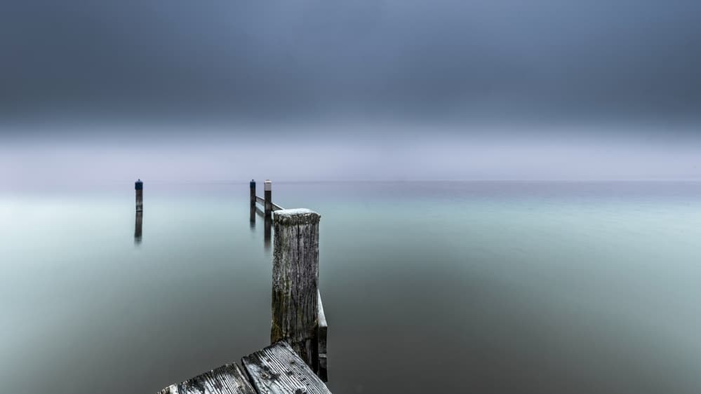 Serene Pier Horizon by Ulrike Eisenmann — canvas wall art