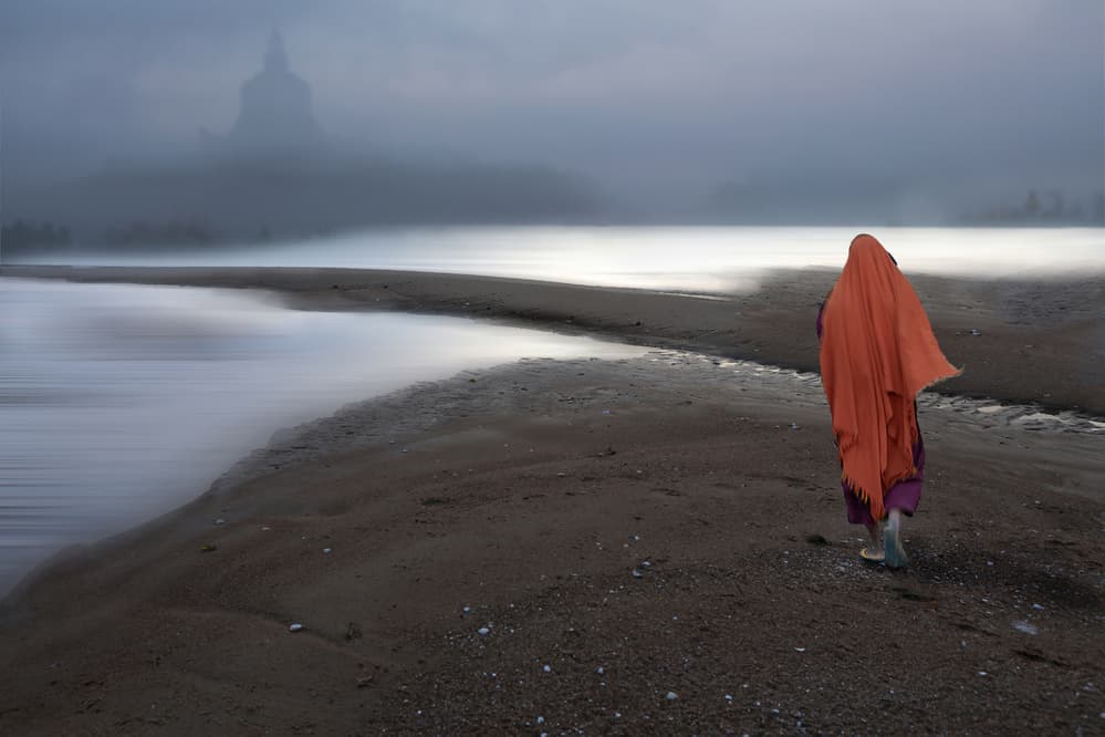 Solitary Temple Walk by Clas Gustafson PRO — canvas wall art