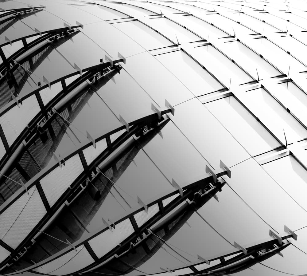 Sleek Curved Facade by Greetje van Son — canvas wall art
