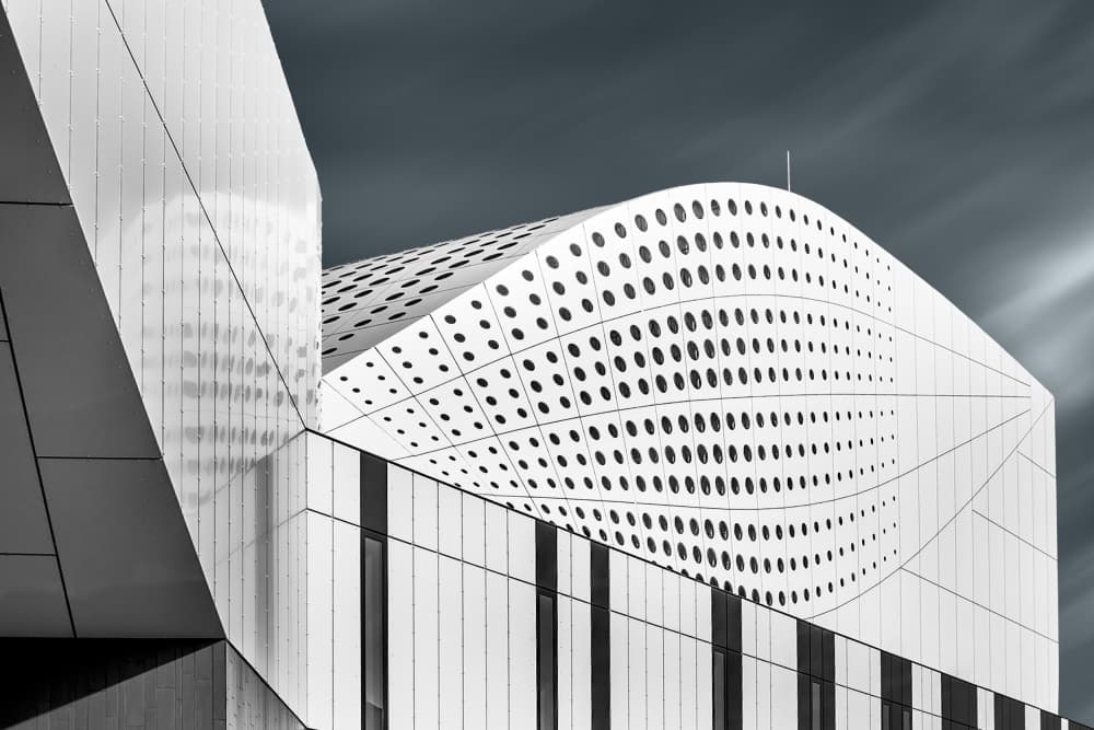 Modern Perforated Facade by Theo Luycx — canvas wall art
