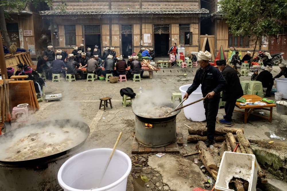 Traditional Village Cooking by Ilana Lam — canvas wall art