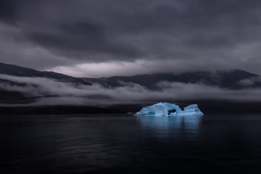 Dramatic Iceberg Fjord by Stefan Schilbe — canvas wall art