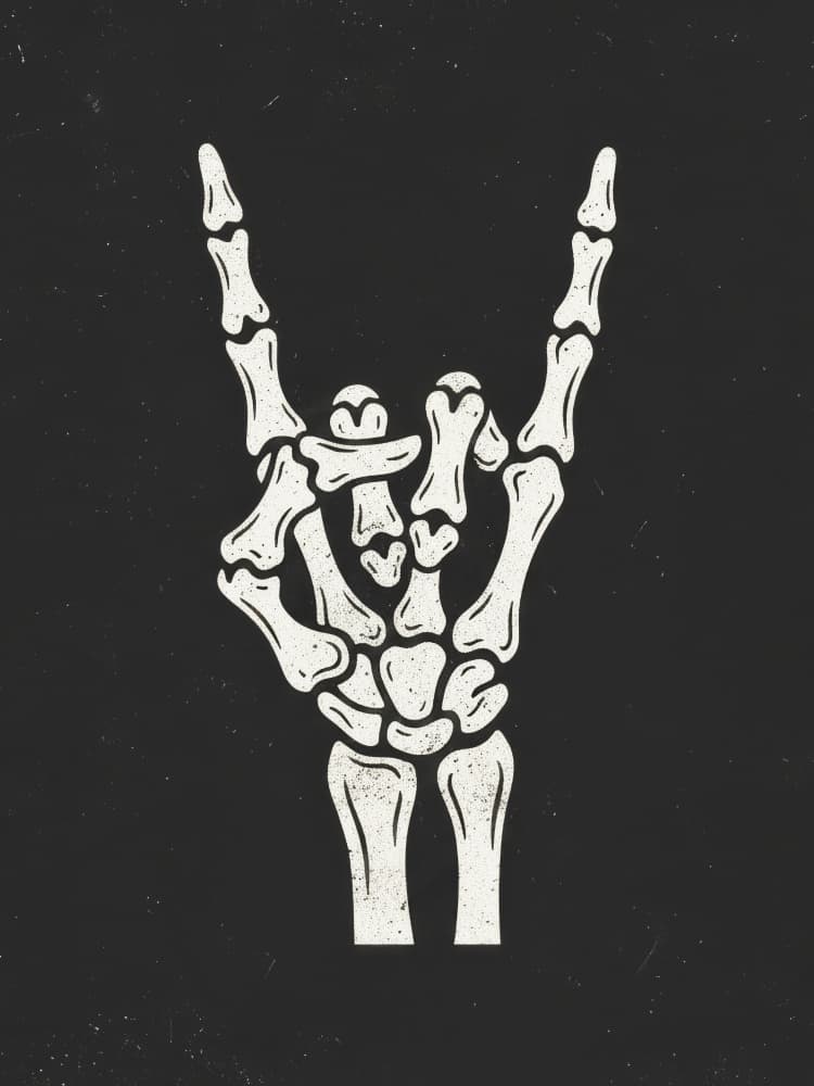 Skeleton Rock Hand by Andreas Magnusson — canvas wall art
