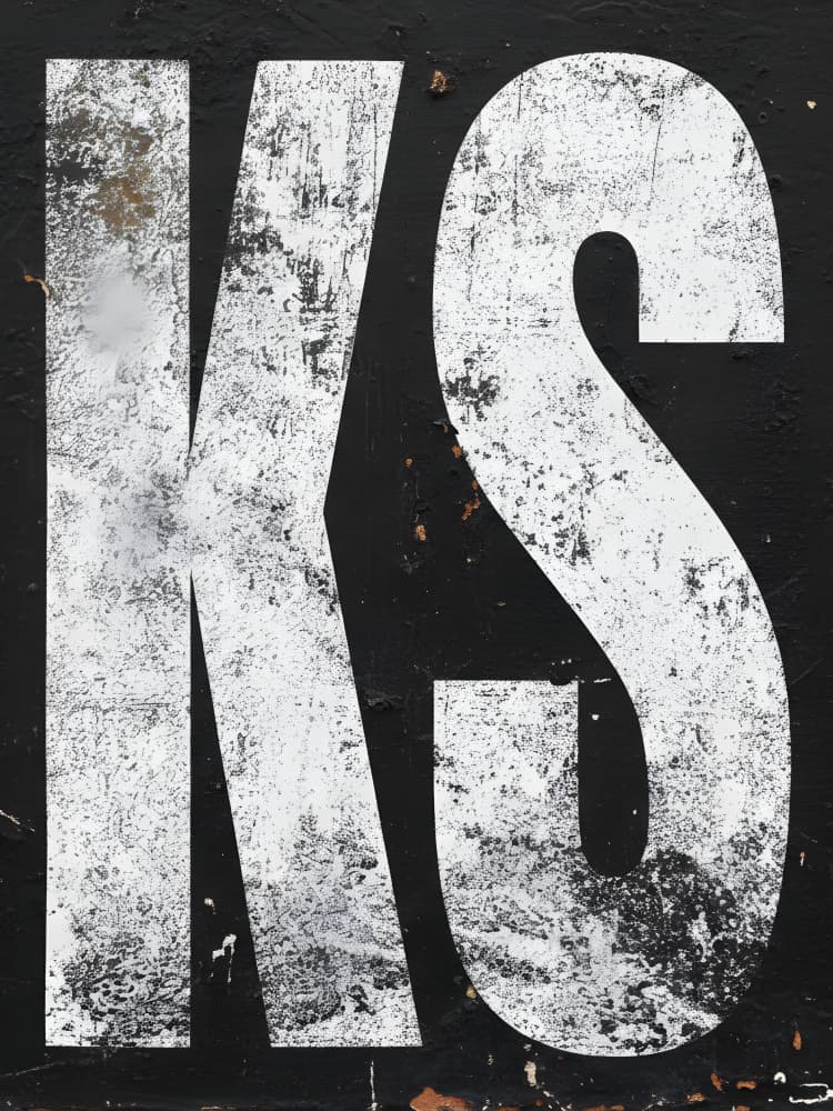 Bold Grunge Letters by HUGO — canvas wall art