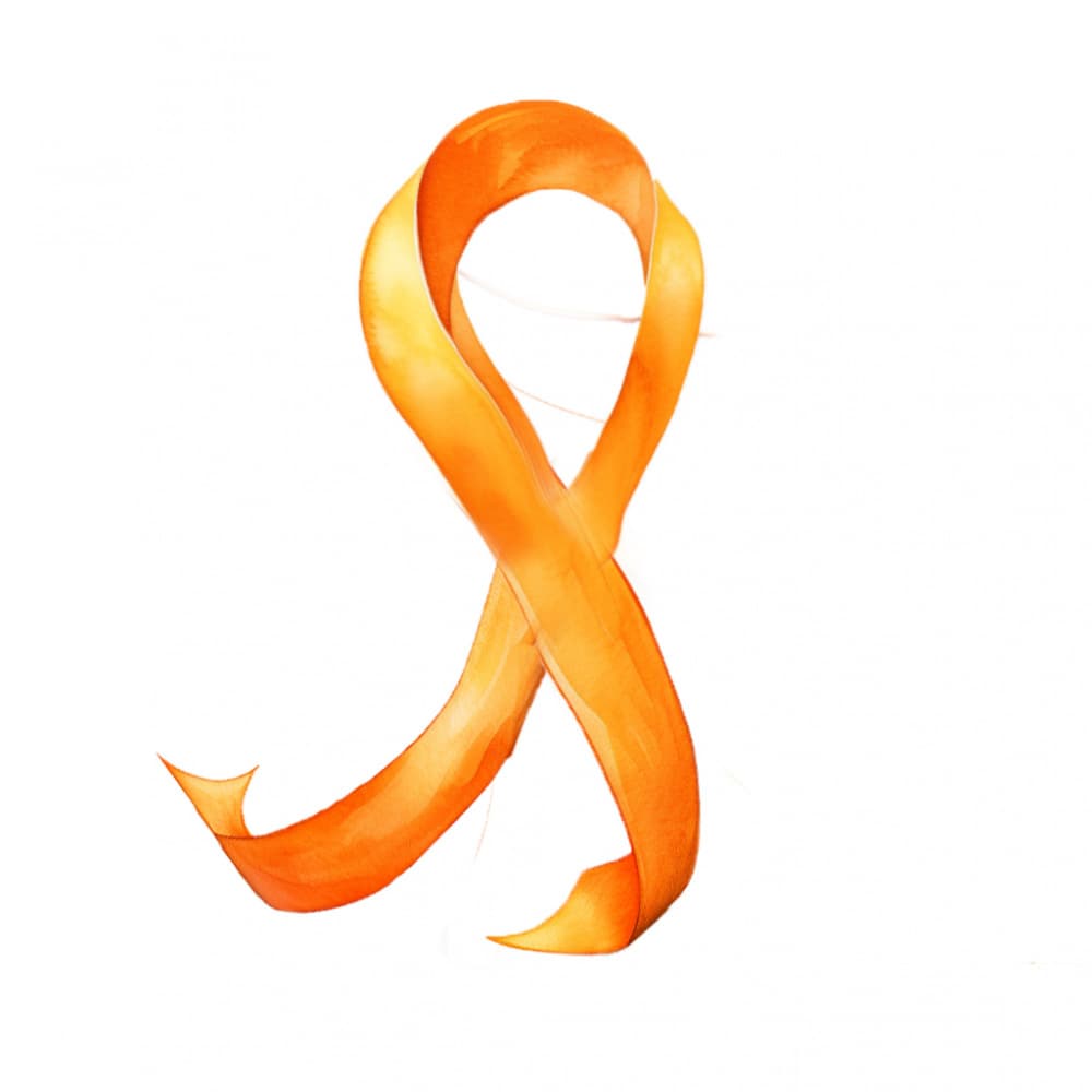 Orange Awareness Ribbon by Christine Lindstrom — canvas wall art
