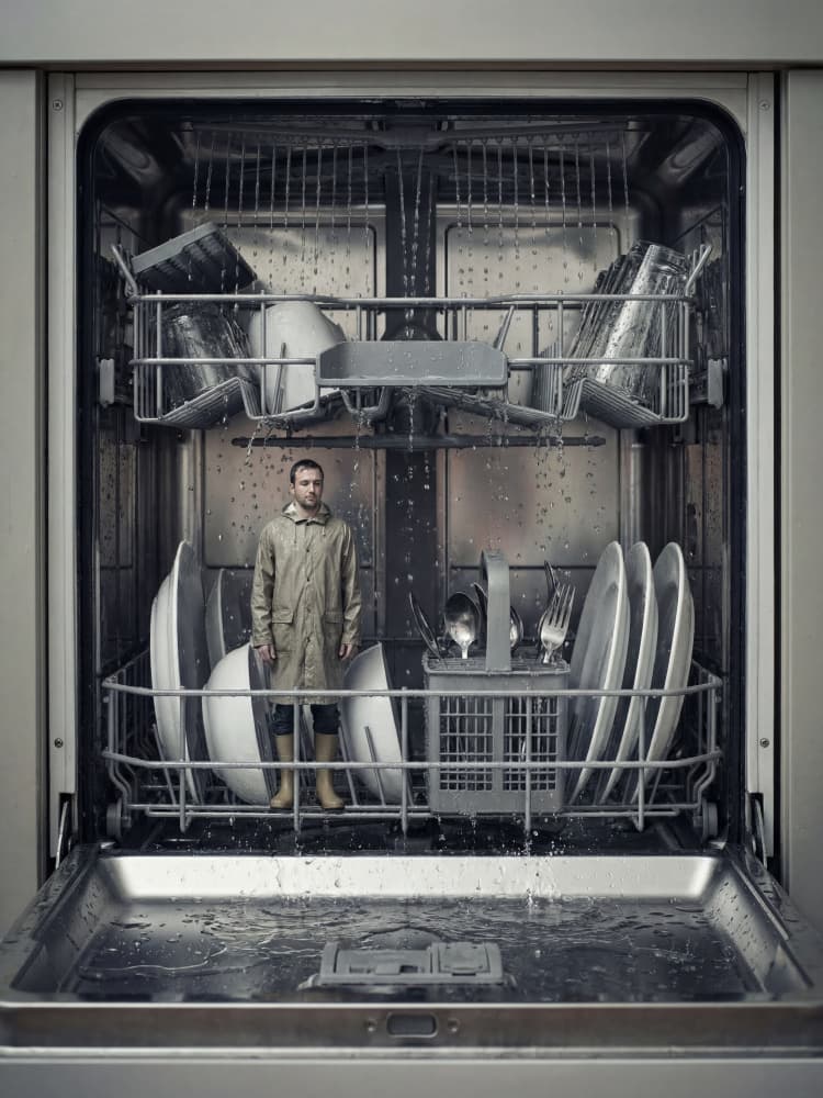 Man In The Dishwasher by Andreas Magnusson — canvas wall art