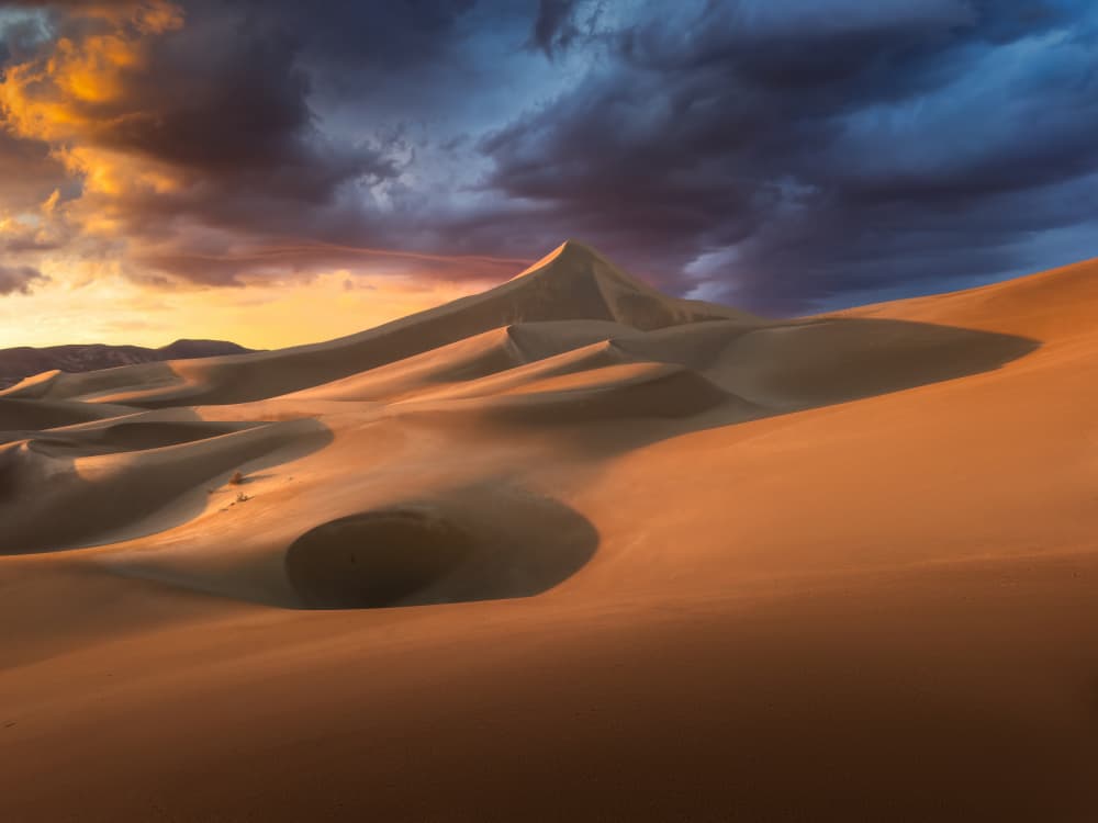 Golden Desert Dunes by NingYun Ye — canvas wall art