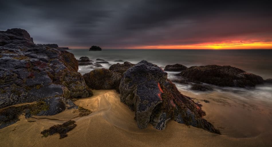 Dramatic Coastal Sunset by Raymond Hoffmann — canvas wall art