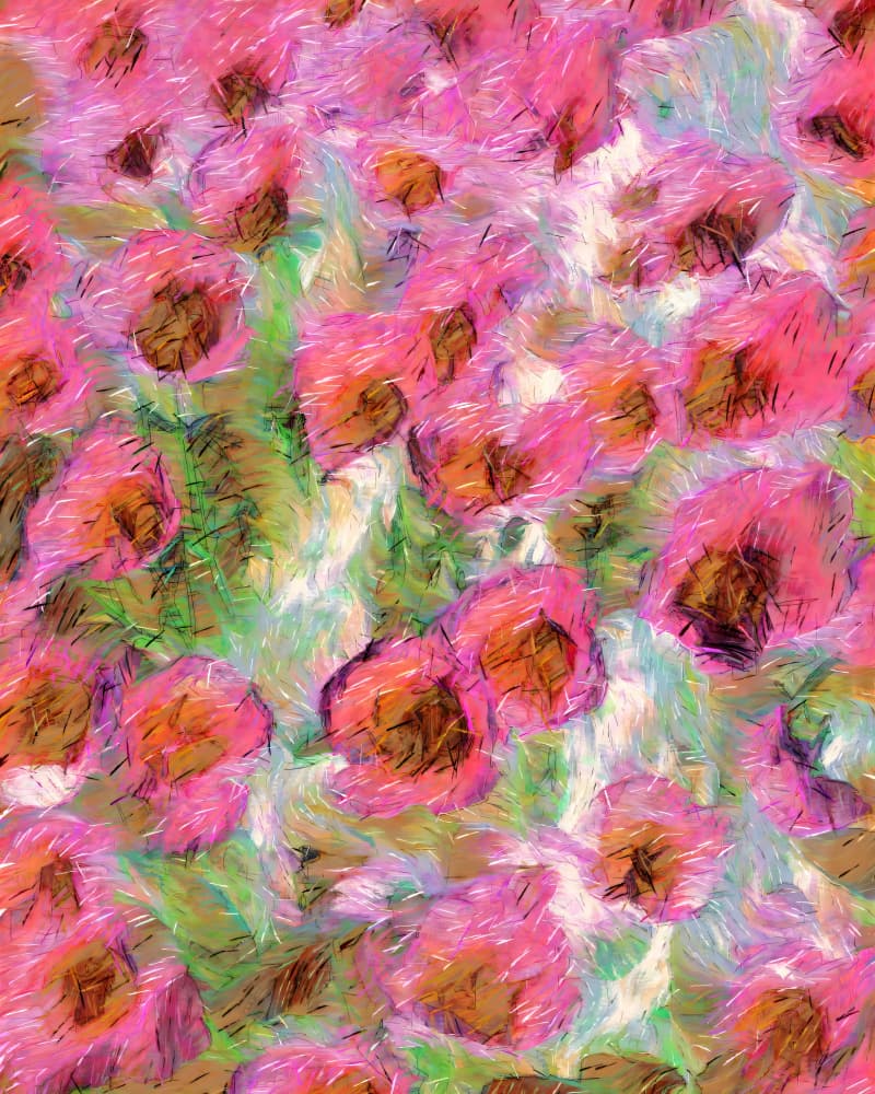 Dreamy Pink Blooms by Uma Gokhale — canvas wall art