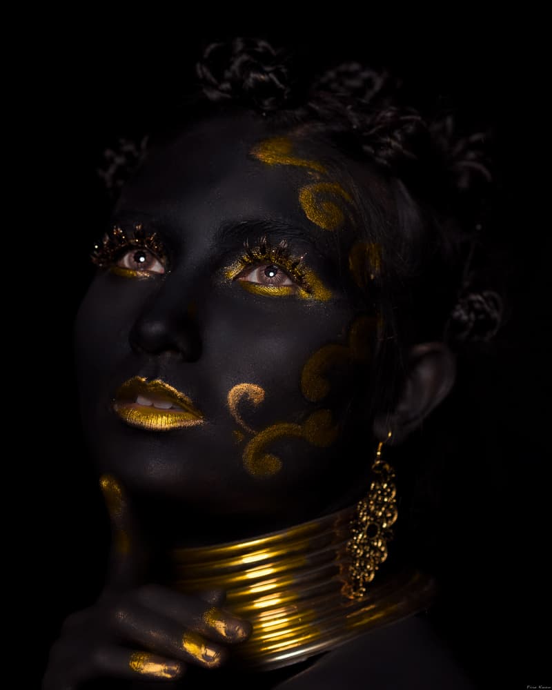 Golden Elegance by Fira Mikael — canvas wall art