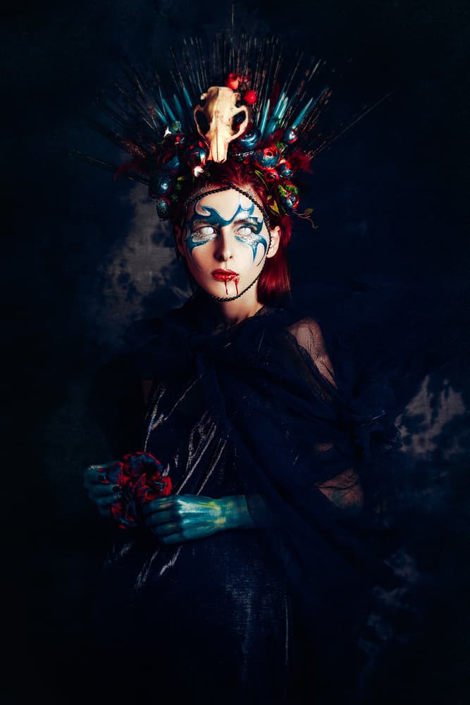 Mystical Skull Woman by Ruslan Bolgov — canvas wall art