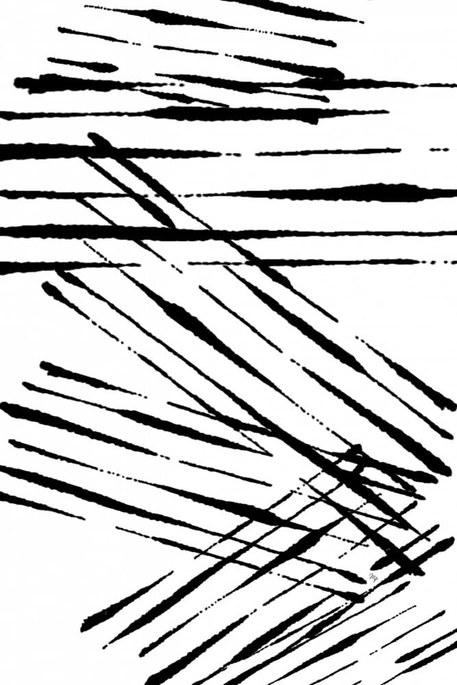 Abstract Ink Lines by Martina — canvas wall art