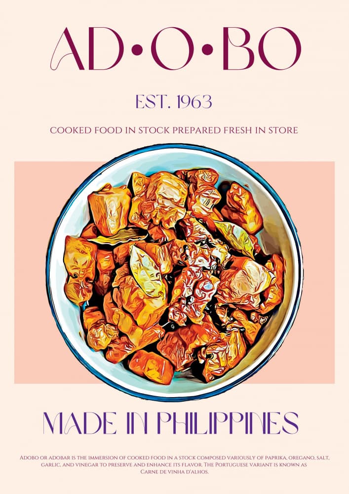 Filipino Adobo Dish by Nazma Khokhar — canvas wall art